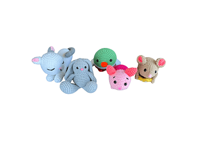Hand-knit animals