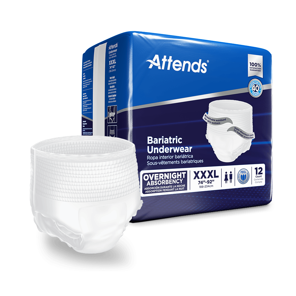 ATT-AU60 - 48375 - Attends Bariatric Underwear, XXX-LARGE (10/pkg)