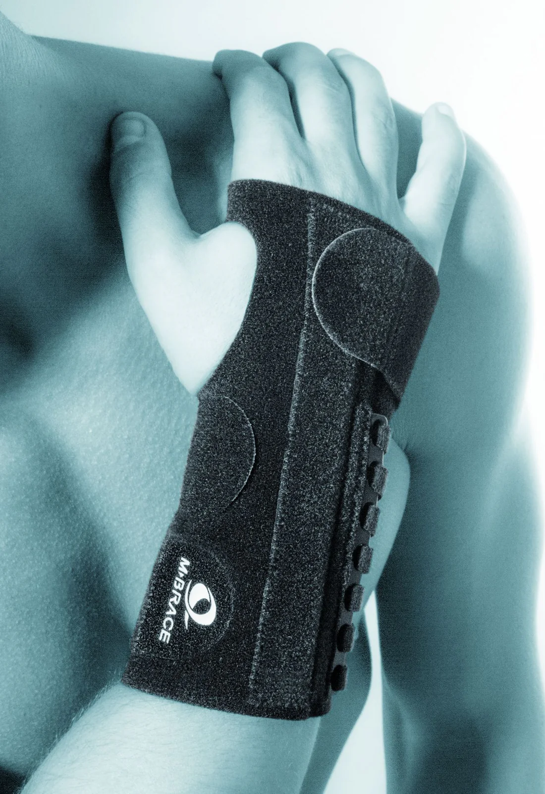 CanOrtho-136LR-CanOrtho M-Brace Wrist LEFT Size S-M Rehab Adjustable Microfibre with Stays and Hypo-Allergenic