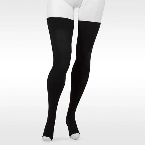 JUZ-3611ADSB10 IV - Juzo Move Black CCL1 20-30mmHg Size 3 Reg Length Open-Toe with Silicone Band Latex-Free