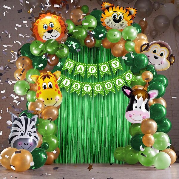 Just Party Jungle Themed Birthday Decoration Set - 66 Piece Just Party Jungle Themed Birthday Decoration Set - 66 Piece
