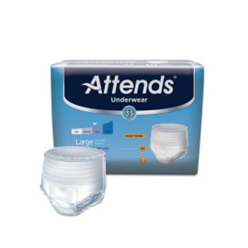 ATT-AP0730 - 28149 - Attends Underwear, LARGE - Waist 44" - 58" (18/pkg)