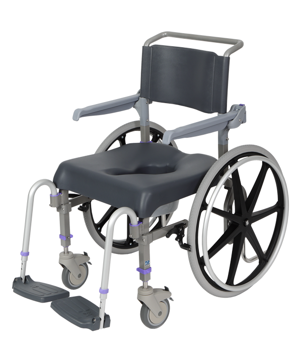 DYN-EZ105 Serial no EAS203162 - EZPZ - AP (Attendant Propel) Mobile Shower Commode chair with 4 dual locking 5" casters.