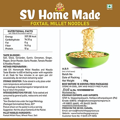 Instant Foxtail Noodles 175 gm