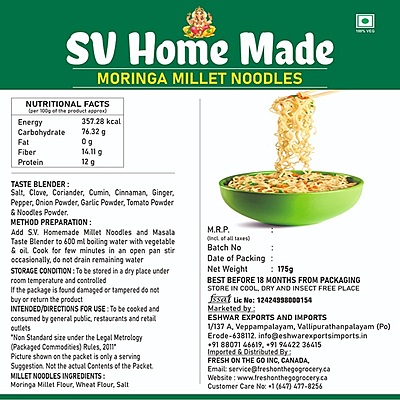 Instant Moringa Noodles  175 gm