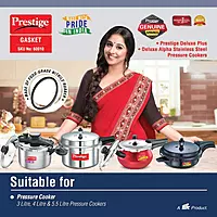 Prestige Stainless Steel Junior Pressure Cooker Gasket, 5.5, 3 & 4 Litres - Black