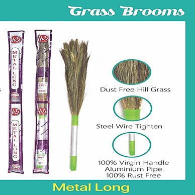 Grass Broom Metal Long