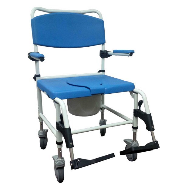 DRI-NRS185008 - Bariatric Aluminum Rehab Shower Commode Chair