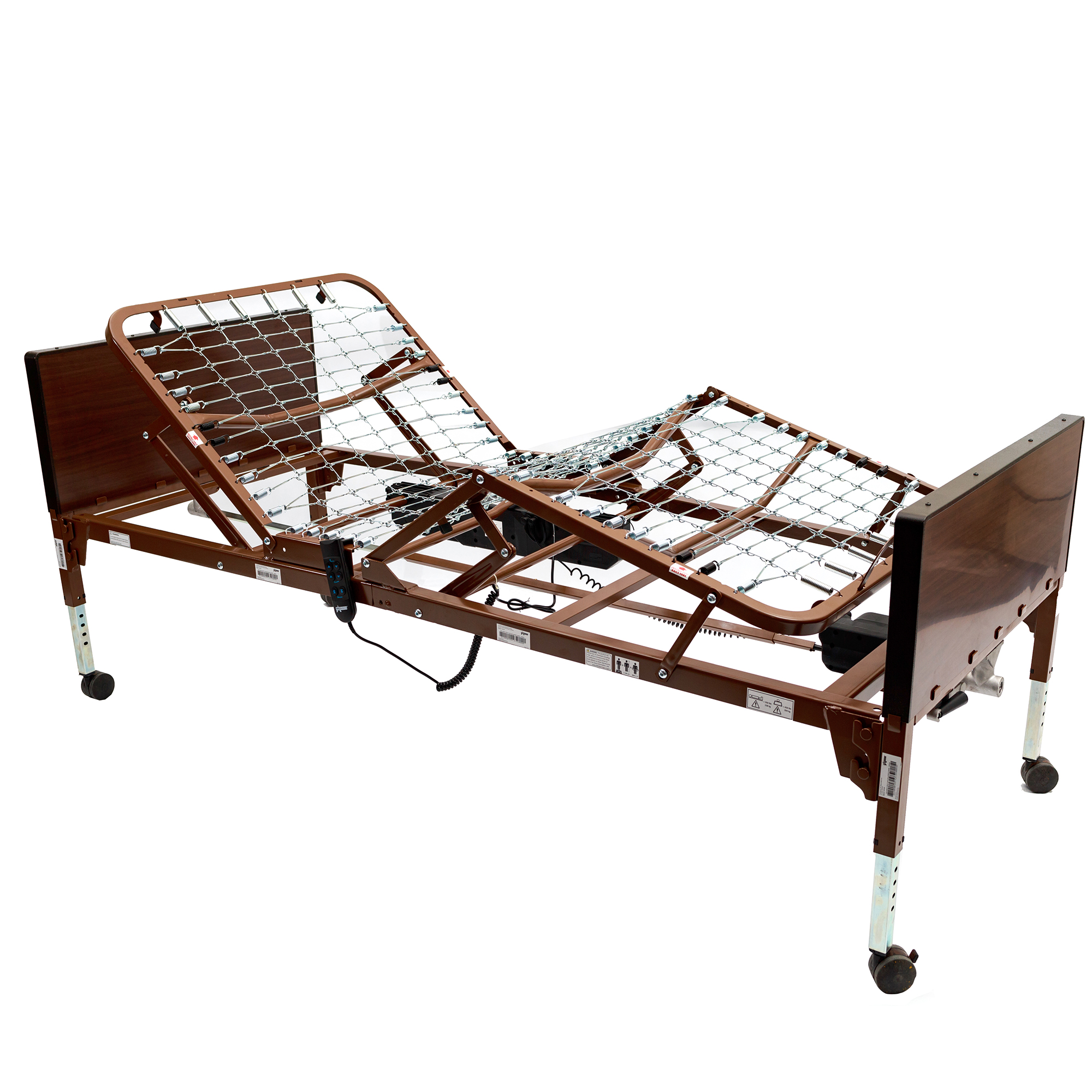 CH-PBED- HALF-RAIL - R - 2- Motor Full- Elec Bed Package W/Half Rails & Grp 1 Cont Foam