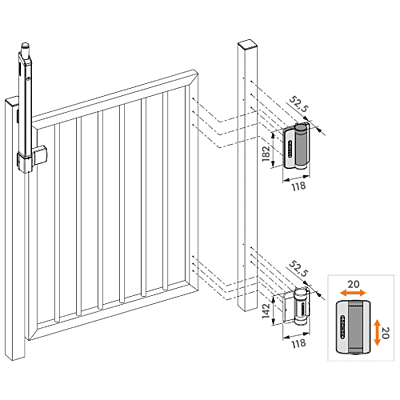 Quincaillerie pour porte de clôture composite | Sécuritaire et conforme pour piscine