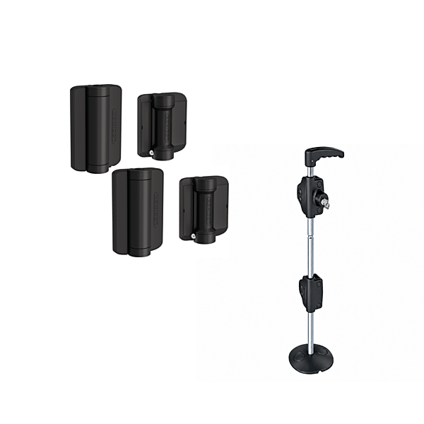 Quincaillerie pour porte de clôture composite | Sécuritaire et conforme pour piscine
