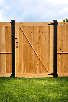 Porte pour clôture en bois