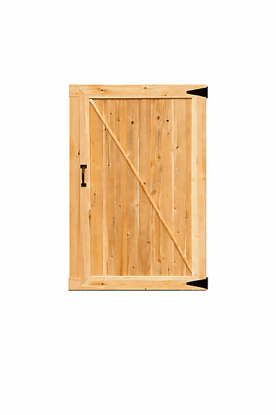 Porte pour clôture en bois