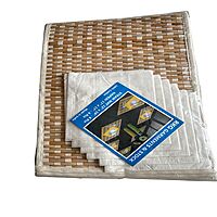 Rectangular Straw Place Mat with 6 Napkins Rectangular Straw Place Mat with 6 Napkins