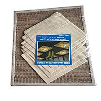 Rectangular Straw Place Mat with 6 Napkins Rectangular Straw Place Mat with 6 Napkins