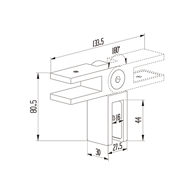 Attache ajustable noire