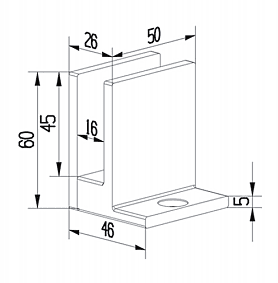 Attache mur haute résistance noire