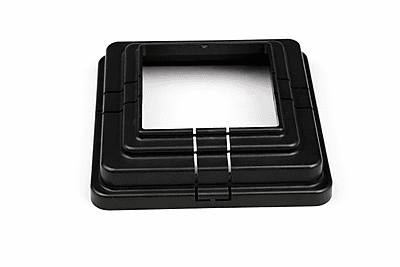 cache semelle poteau aluminium cloture composite noir