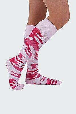 Medi-KCAM1PKL - MediCanada Rejuva AD Pink Camo CCL0 15-20mmHg Size L Std Length Nylon-Lycra Latex-Free
