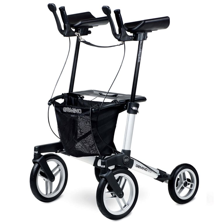 SUN-HC-7160020 - GEMINO 60 WALKER- TALL- SILVER-WITH GUTTERARMS