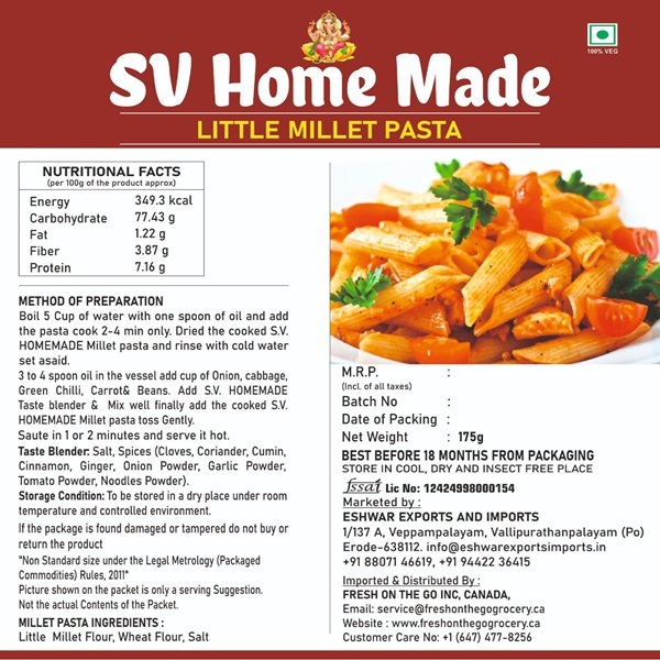 Little Millet Pasta 175 gm