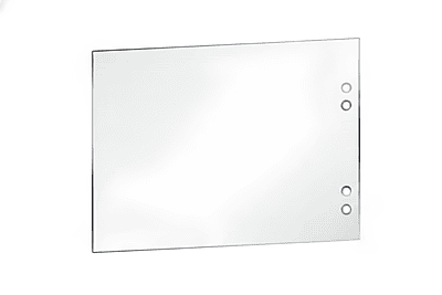 Panneau de verre tempé troué