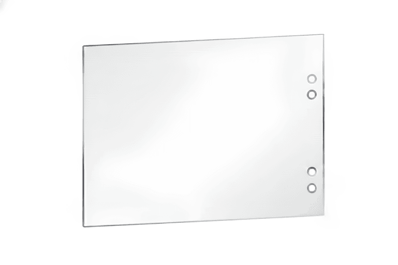 Panneau de verre tempé troué