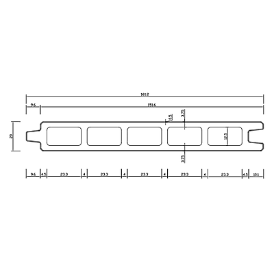 Planche de clôture en composite