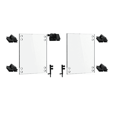 Porte double en verre trempé | QUINCAILLERIE INCLUSE