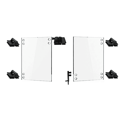 Porte double en verre trempé | QUINCAILLERIE INCLUSE