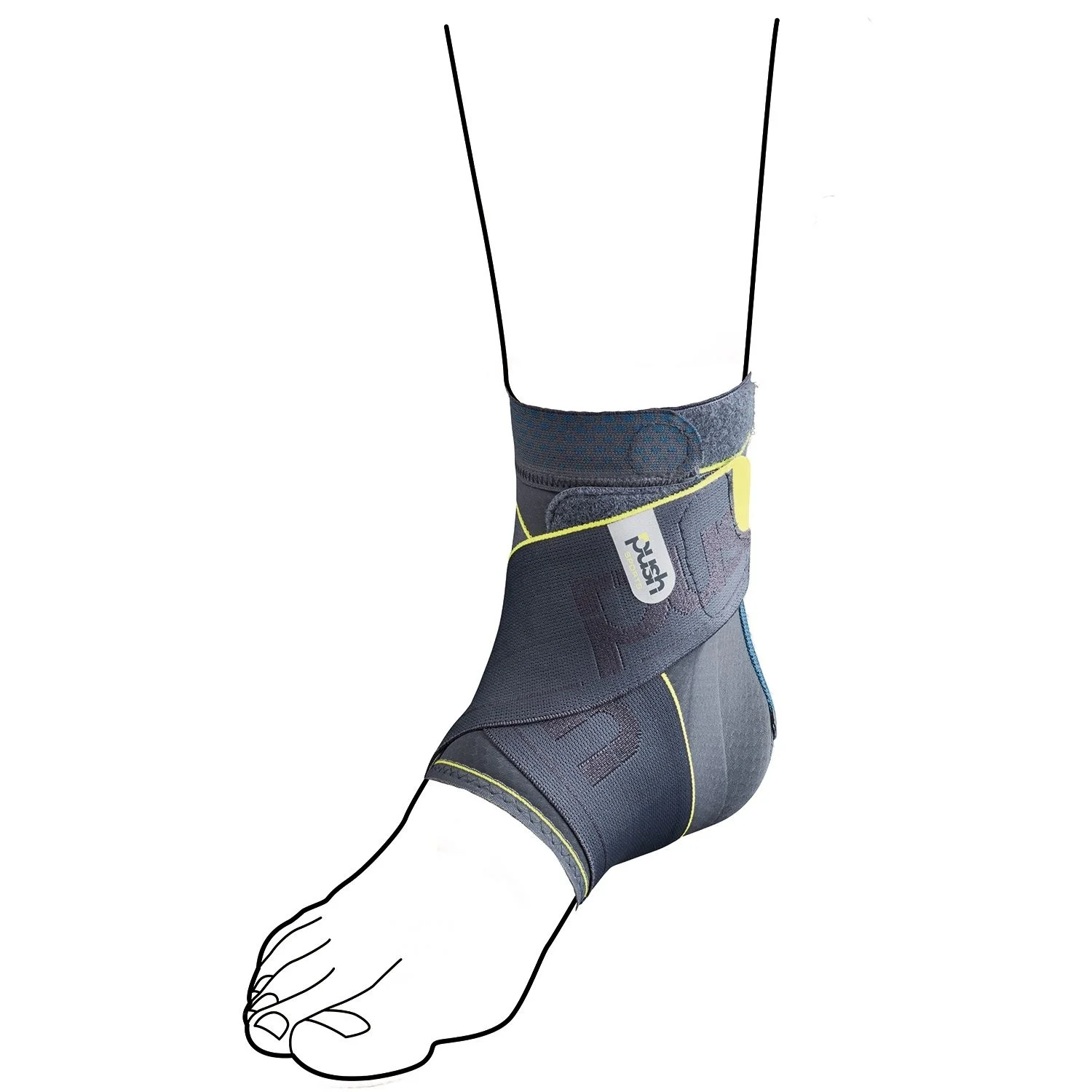 CanOrtho-420211-CanOrtho PUSH Sports Ankle 8 Brace LEFT Size Small Light Support Profile 2xFigure-8 Strap System CanOrtho-420211-CanOrtho PUSH Sports Ankle 8 Brace LEFT Size Small Light Support Profile 2xFigure-8 Strap System