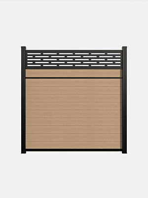 Treillis en aluminium 1800mm x 20mm x 300mm stratus noir