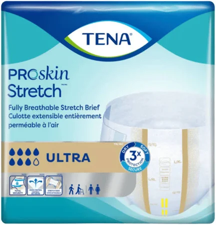 TEN67802 - Tena Stretch Ultra Brief, MEDIUM/REGULAR 33"-52" (36/pkg)