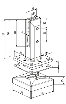 Spigot ajustable stainless
