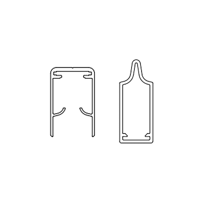 Traverse en aluminium inférieure supérieure noir